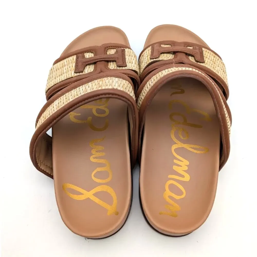 Sam Edelman Rowan Double Strap Slide Sandals Women's Dk Natural Size US6.5M - Picture 10 of 11